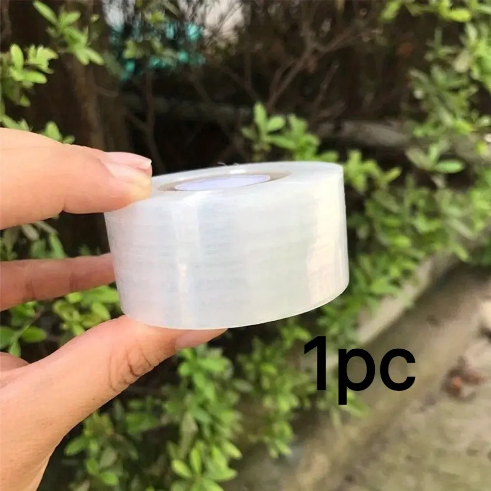 1pc PE Nursery Grafting Tape, Stretchable Self-Adhesive Degradable Plant Tie Tape, White Graft Film Band for Gardening and Floristry