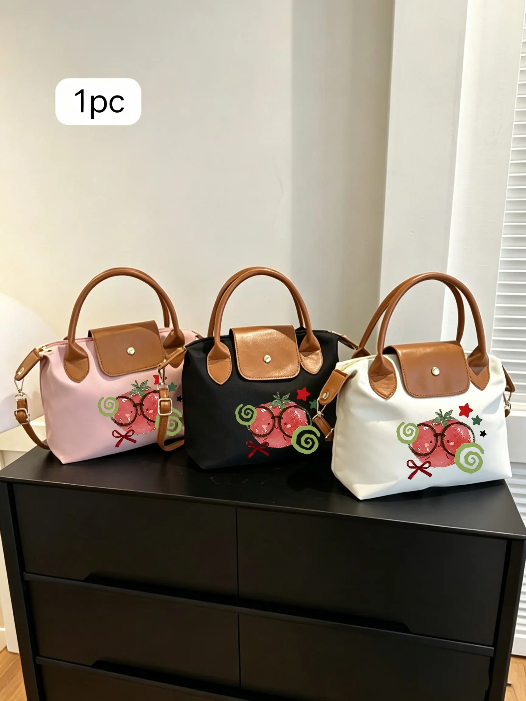 Vintage Color Contrast Nylon Mini Tote Bag, Women's Top Handle Handbag, Casual Crossbody Shoulder Purse, Lightweight Satchel for Daily Use, Zipper Crossbody Bag