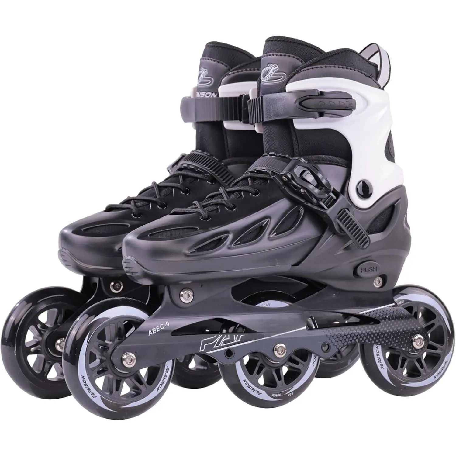 Adult Adjustable Inline Skates for Men Women with 3 100mm Wheels, Outdoor  Female Male Fitness Speed Racing Skates, Roller Skates for Teens Boys Girls