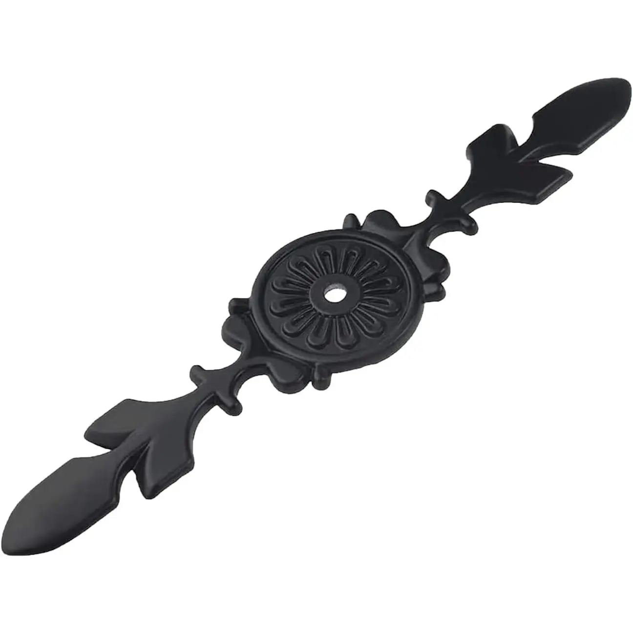 Cabinet Handle Backplates, 18pcs Zinc Alloy Drawer knobs Back Plate Retro Style Single Hole Door Handle Backplate for Cabinets and Drawers knobs(Matte Black L: 120mm)