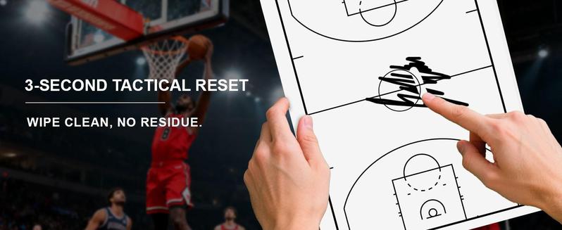 Basketball Coaches Clipboard,White Double-Sided Dry Erase Coach Clipboard, Basketball Whiteboard for Coaches, White Board with Marker for Coaches Gift