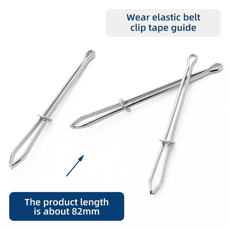 4pcs Easy Pull Drawstring Threader For Elastics Sewing Accessories, Elastic Cord Threader Clip, Self-locking tweezer Accessories, Sewing Supplies Crafts
