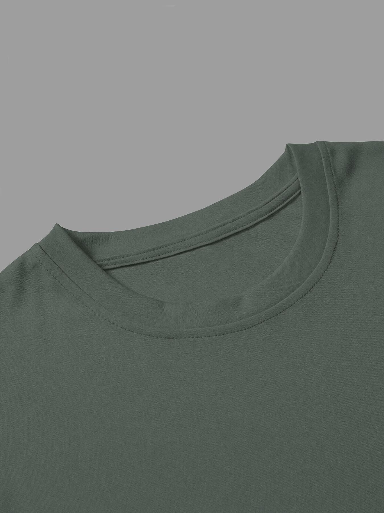 Unisex Men's Dinosaur Print Drop Shoulder Tee, Street Fashion Casual Short Sleeve Round Neck T-Shirt for Daily Wear, Men's Clothes for Summer