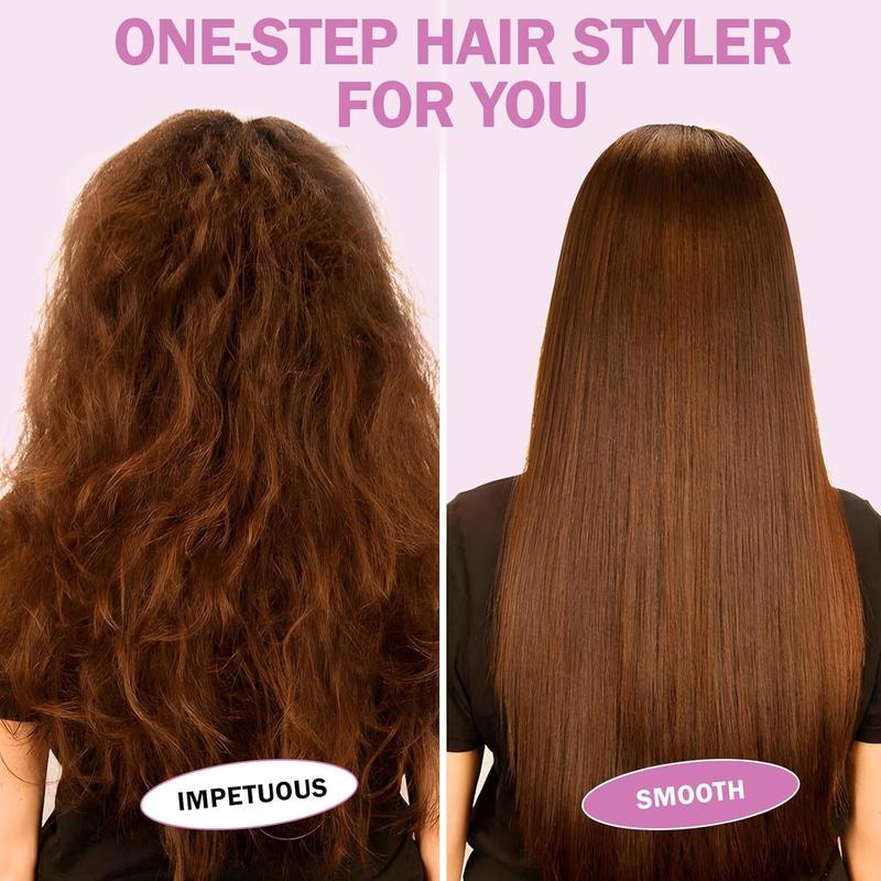 Generic Negative Ions Hair Straightener Brush, 3D Comb Teeth Fast Heating 30 Seconds Salon Quality for Straight Curly Hair with 2 Hair Clamps 1 Cleaning Brush for Home Travel Gifts (Black Red)