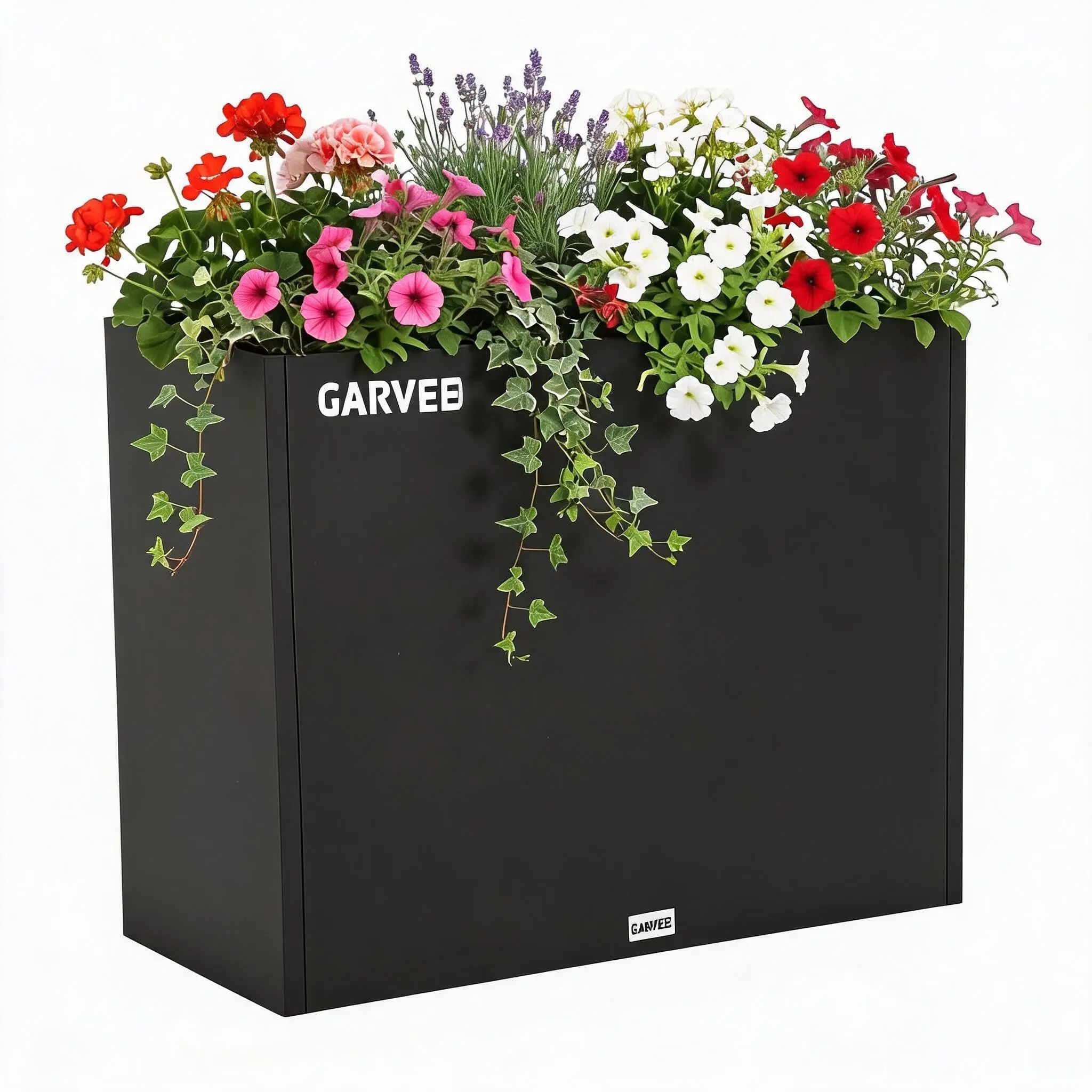 Heavy Duty Multi-Size Metal Raised Planter Boxes - 30" and 38" Deep Rectangular Outdoor Garden Containers for Versatile Outdoor Use