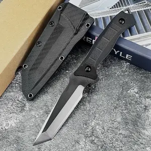 New Jungle Fixed-Blade Knife (with Sheath) – High-Hardness 420 Steel Blade, ABS Handle – Cutting Survival Knife – EDC, Camping, Adventure, and Hiking Tool