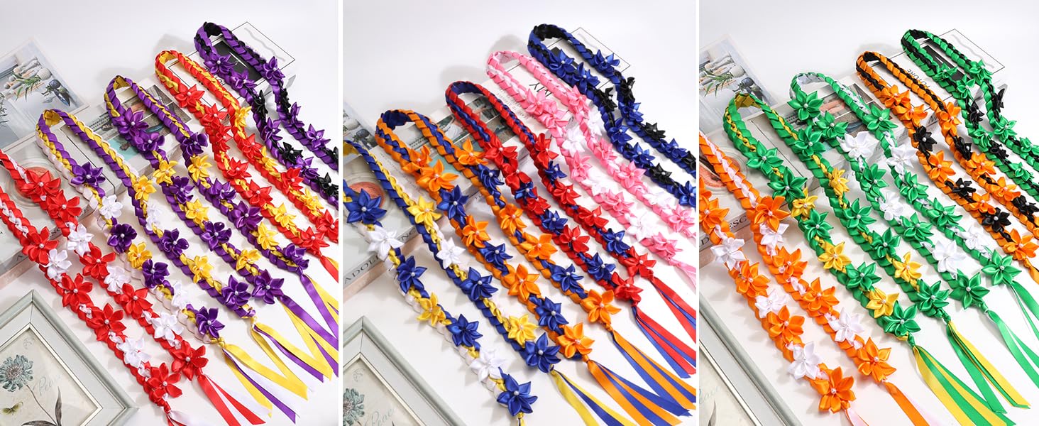 Graduation Flower Lei Hawaiian Floral Necklace for Graduation Ceremony Graduation money lei Gift for Women Men
