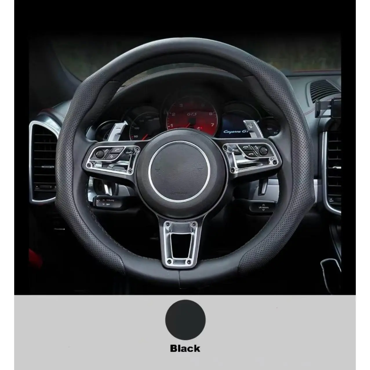 Napa Nappa Leather Steering Wheel Cover - New Quick Turn, Non-Slip, Breathable, Ultra-Thin, Universal Grip Cover, Suitable for Four Seasons, Car Accessories, Spacial Gift