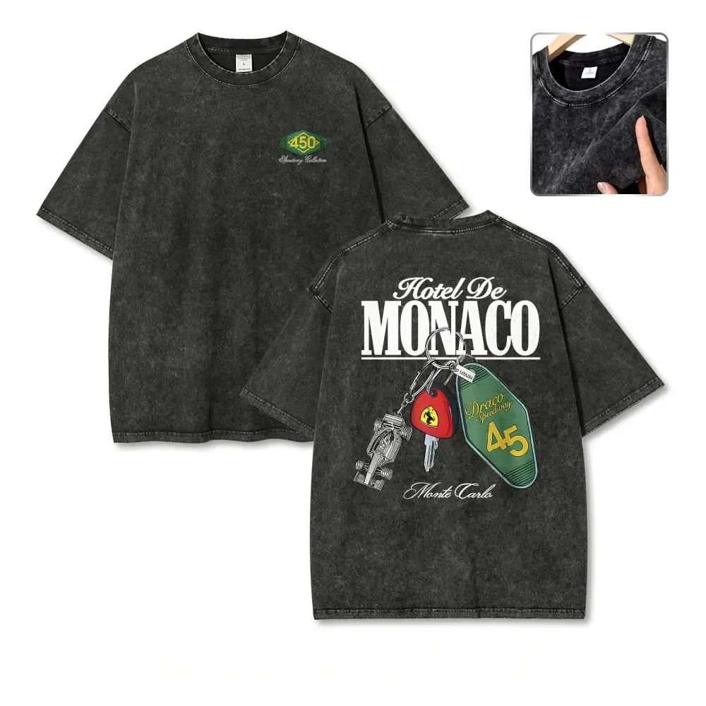 Hotel De Monaco Racing Poster Vintage Washed Tee 90s Men's Graphic Tee t Shirts Funny Graphic Tee Good Graphic Tees Graphic Tees Streetwear Outfits Men Vacation Outfits Oversized Tshirt Men,back to school,back to school shopping