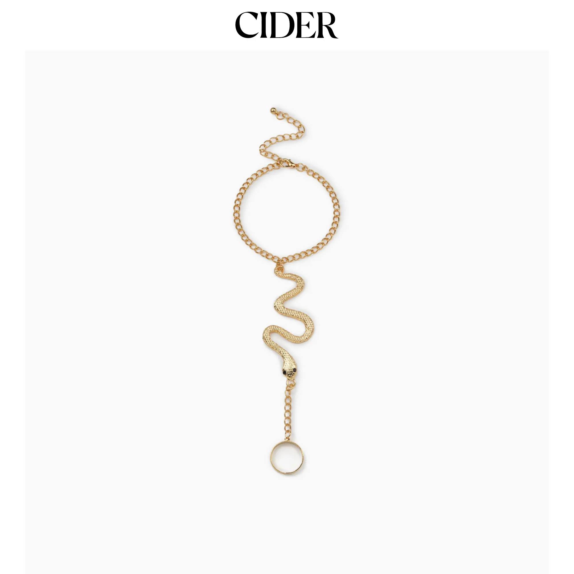 Cider SNAKE HAND CHAIN BRACELET WITH RING