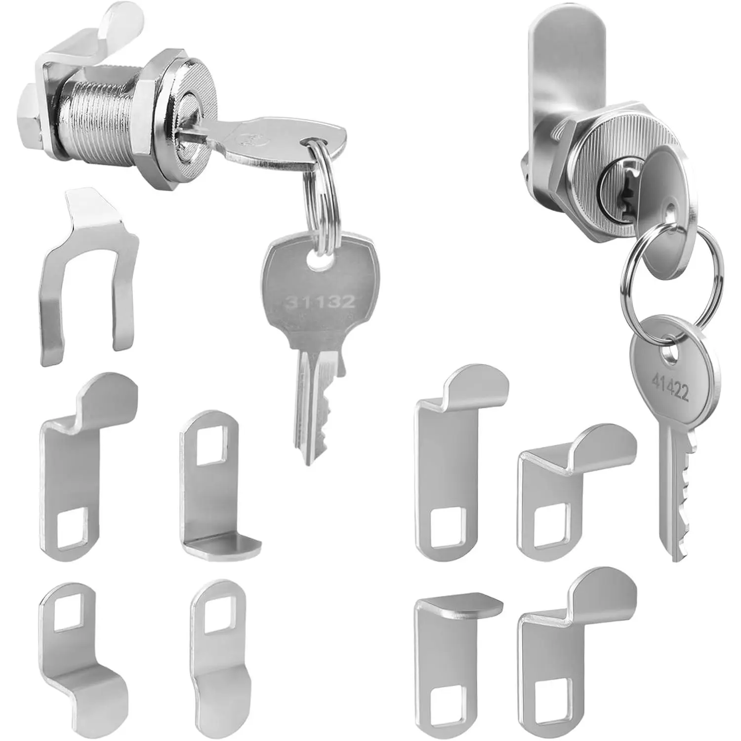 Universal Mailbox Locks with Key, Replacement Cam Locks for Cabinets Keyed Alike, File Cabinet Lock for Most Locking Mailboxes, 2 Pack