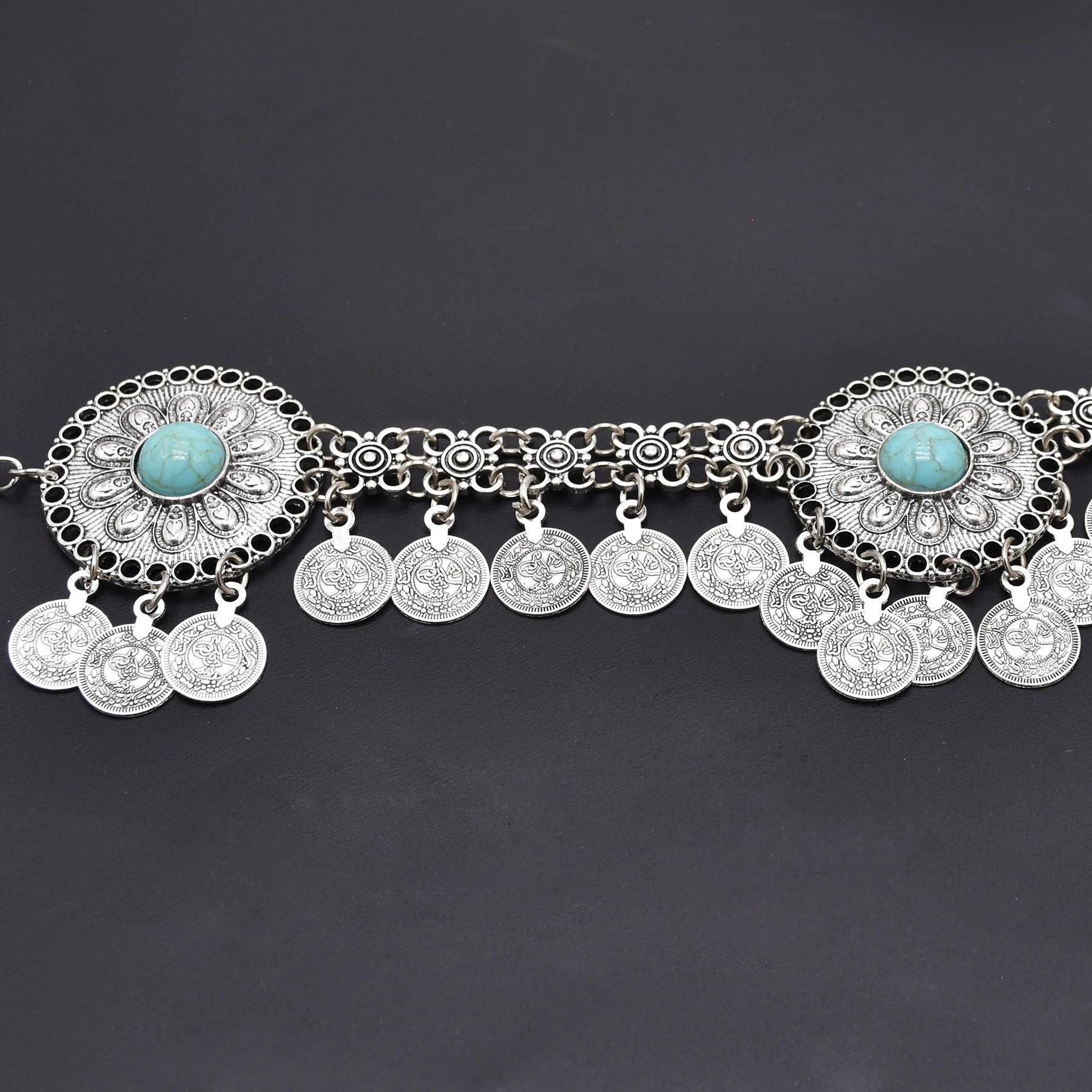 Vintage Coins Headband Head Chains Headpiece Boho Gypsy Ethnic Trible Hair Accessories Afghan Turkish Charms Female Hair Jewelry