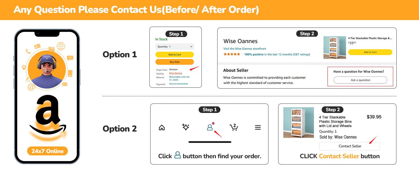 4 Tier Stackable Plastic Storage Bins with Lid and Wheels - 23 QT Closet Organizers and Storage, Foldable Storage Containers, Organization and Storage Boxes for Craft, Home, Pantry, Dorm, Grey