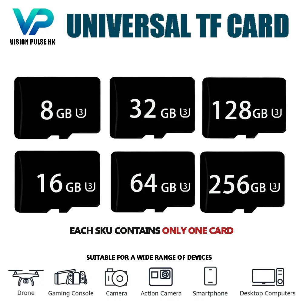 2026 Ultra Fast Transfer Micro SD TF Card, 160MB/s High Speed Reading, 4K UHD Video Supported, Waterproof Shockproof Tough Build, Multiple Sizes 8GB-256GB, Universal Fit Phone Camera Dash Cam Laptop Game Console TF Memory Cards