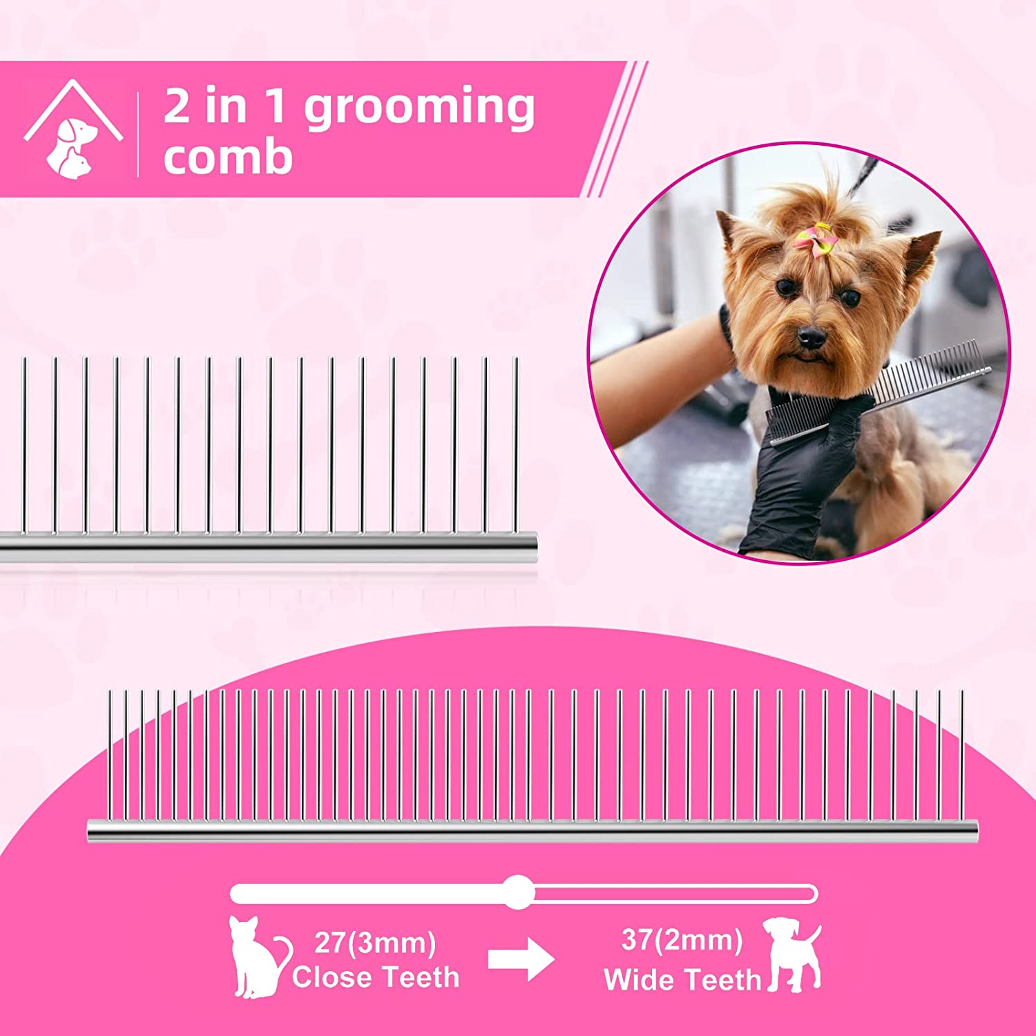 [Explosive]7 PCS Professional Pet Dog Grooming Scissors Set Straight Curved Thinning Shear, Dog Scissors for Grooming