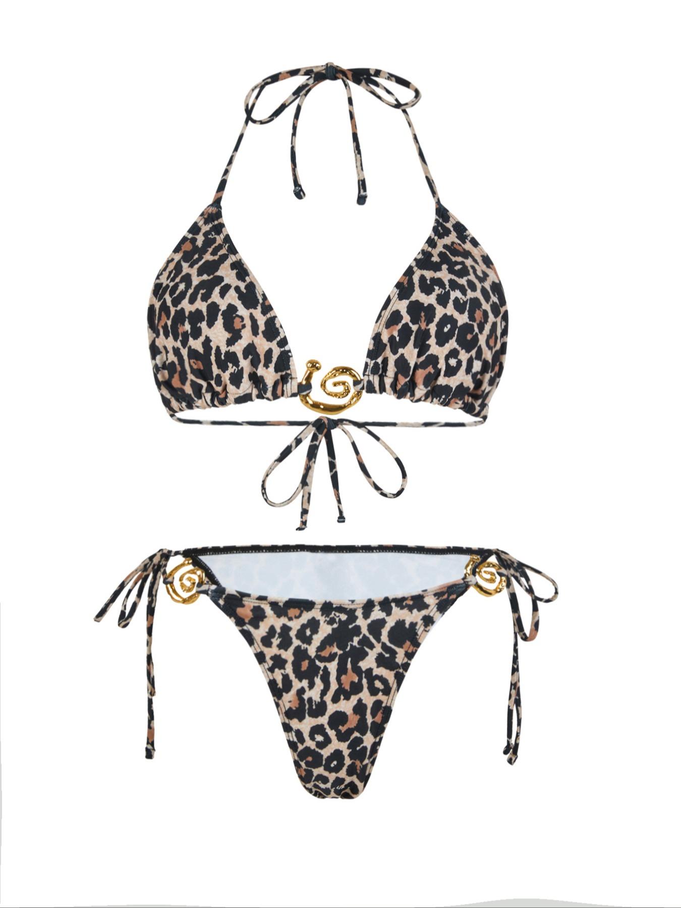 Two-Piece Set Women's All Over Print Bikini Set, Casual Fashion Chic Triangle Swim Bra & Swim Panty Swimsuit Set, Ladies Swimwear for Beach Holiday Vacation, Floral Print Bikinis, Flower Print Bikini