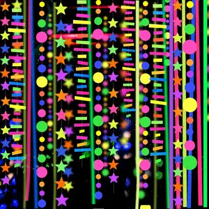 702feet Paper UV Neon Garland Neon Streamers Glow in The Dark Neon Party Supplies and Decorations Glow in The Dark Streamers Blacklight Reactive Fluorescent Black Light Party Kit for Birthday Wedding