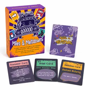 Miles & Meltdowns Travel Card Game for 2-6 Players, Quick Family Party Game with Souvenir Scoring, in-Game Stress Management, Take-that Action Cards and Road Trip Theme, Ages 14+