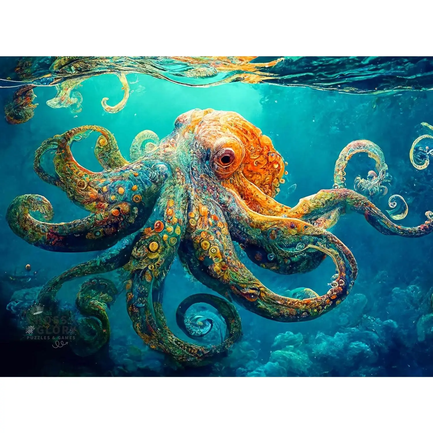 Jigsaw Puzzles 1000 Pieces for Adults | Deep Blue Octopus Odyssey | Ocean Octopus Puzzles for Adults | Challenging Brain Teaser Ocean Puzzle