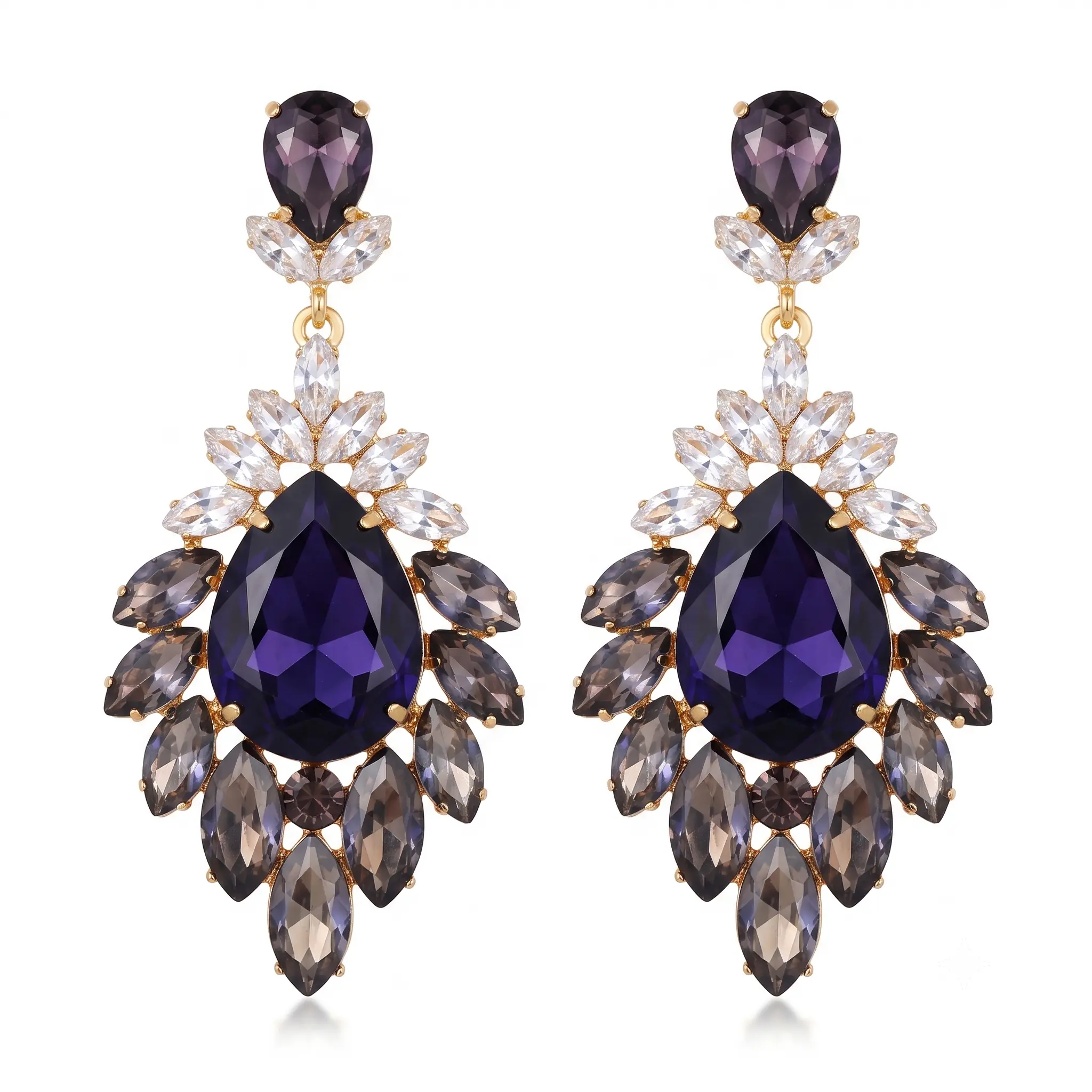 The Midnight Orchid Chandelier Earrings