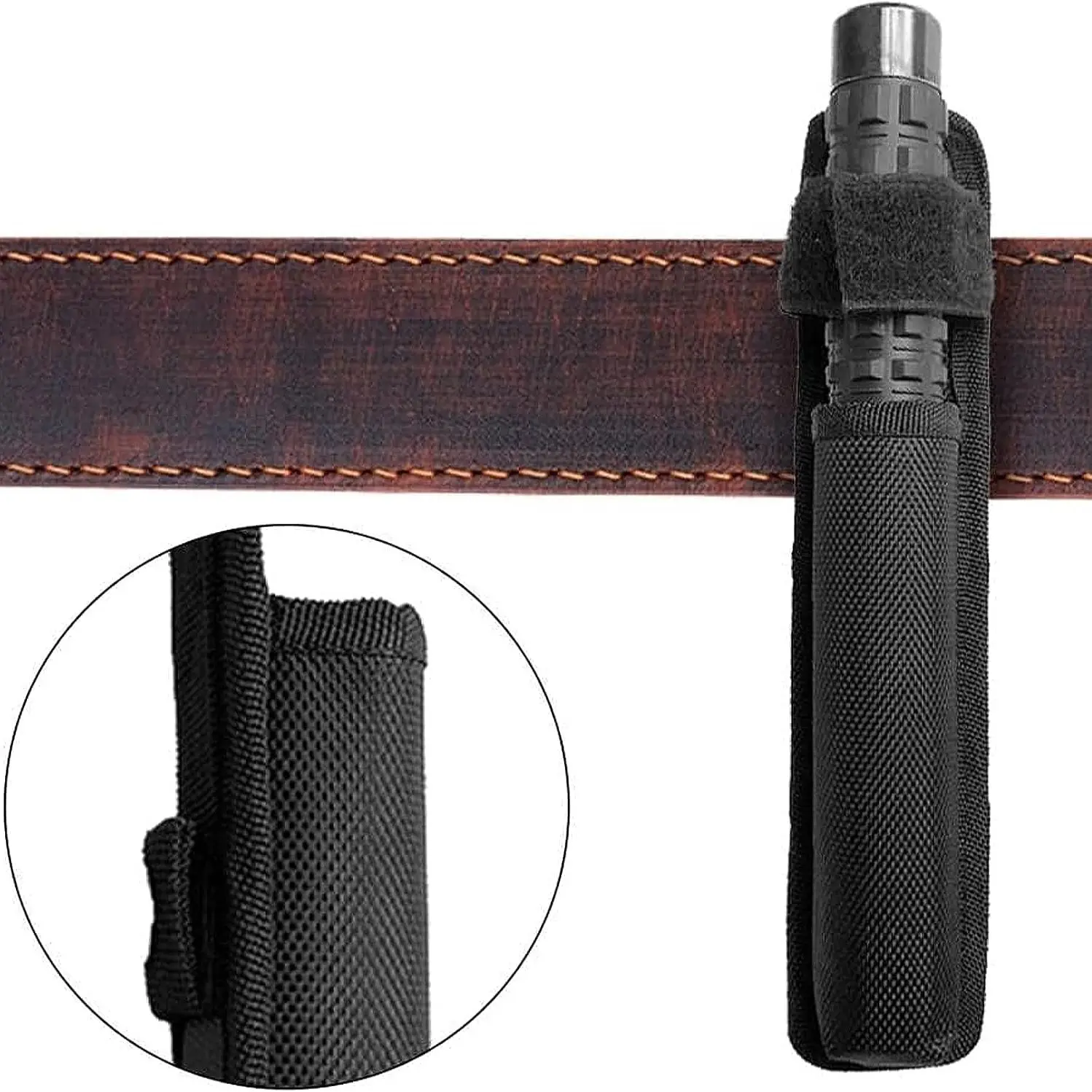360-Degree Rotating Molle Baton Holster, Concealed Expandable Baton Case for 16/21 Inch Telescopic Batons, Secure and Versatile Storage