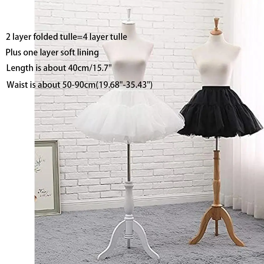 Vintage Multi-Layer Short Organza Lolita Super Stuffed Petticoat Crinoline Slip Bottom, Wedding Accessory Underskirt Tutu Skirt