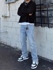 High-End Men's Simple Fashion Versatile Casual Trendy Long Pants, Perfect for Daily Commute, Slim-Fitting, All Seasons