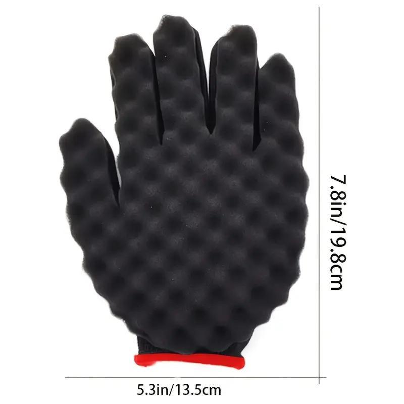 6-Piece Hair Styling Comb Set for Normal Hair, Includes Magic Curl Sponge Glove, Afro Brush and Twist Combs, Durable Plastic Bristles and ABS Handle