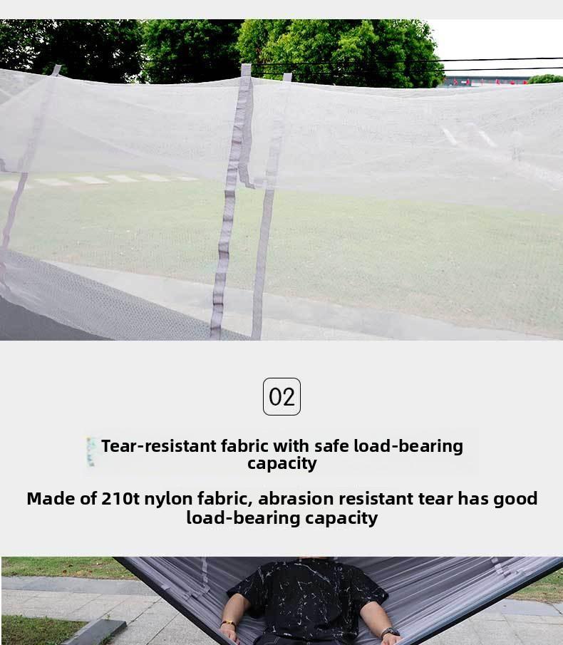 Outdoor Hammock with Mosquito Net Single Double Parachute Cloth Mosquito Hammock Air Tent