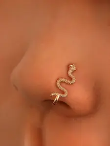 Non Piercing U-Shape Metal Nose Clip Snake Fake Nose Ring For Party Festival Daily Outfit Jewelry