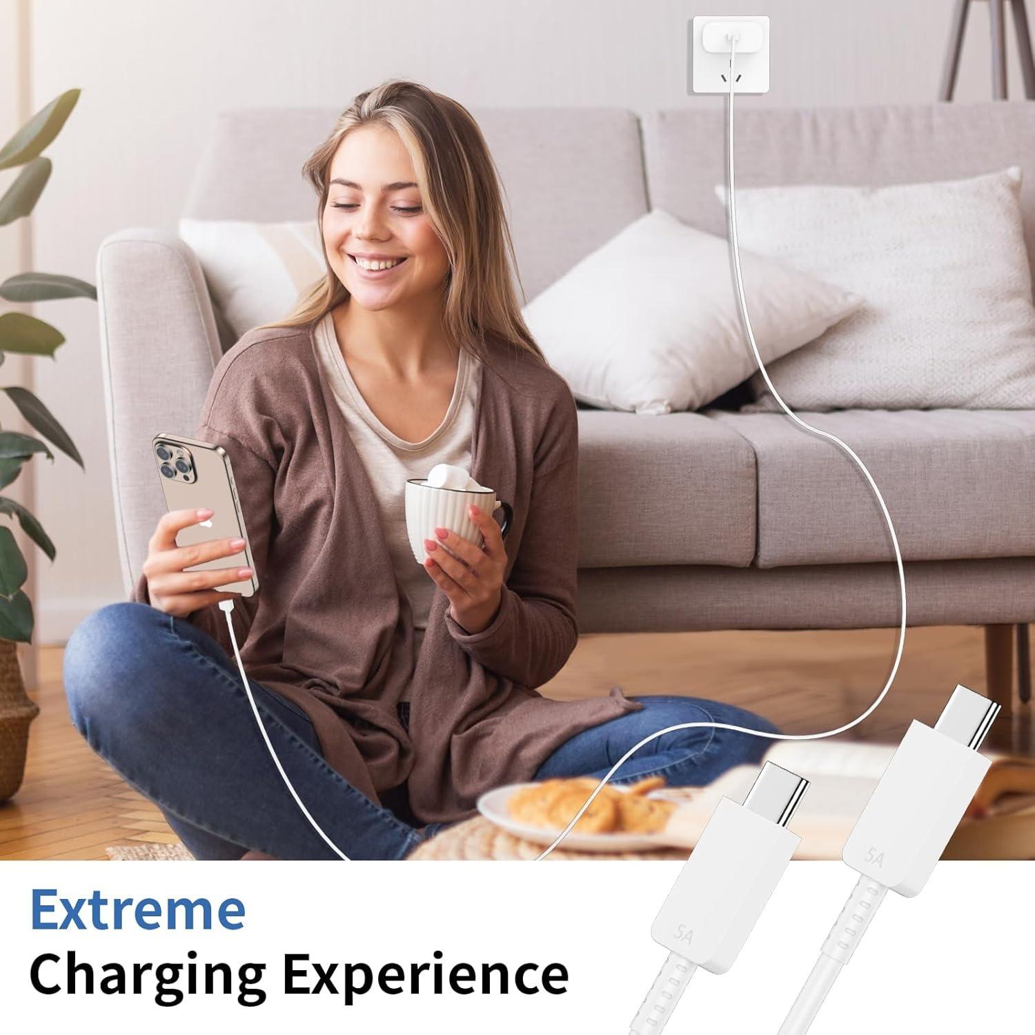 3/2/1 Pack 45W USB C Fast Charging Wall Charger Block with 10FT USB C to USB C Charger Cord for iPhone 16/16 Plus/16 Pro/16 Pro Max/15/15 Plus/15 Pro Max/iPad & More