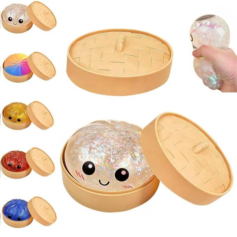 Expressive Big Dumpling Squishy - Blind Box,  Fidget Toy, Soft TPR Material, Stress Relief, Unboxing Surprise,rare squishy Random Style per Pack.Valentine's Day and Easter gifts, suitable for children to exchange gifts