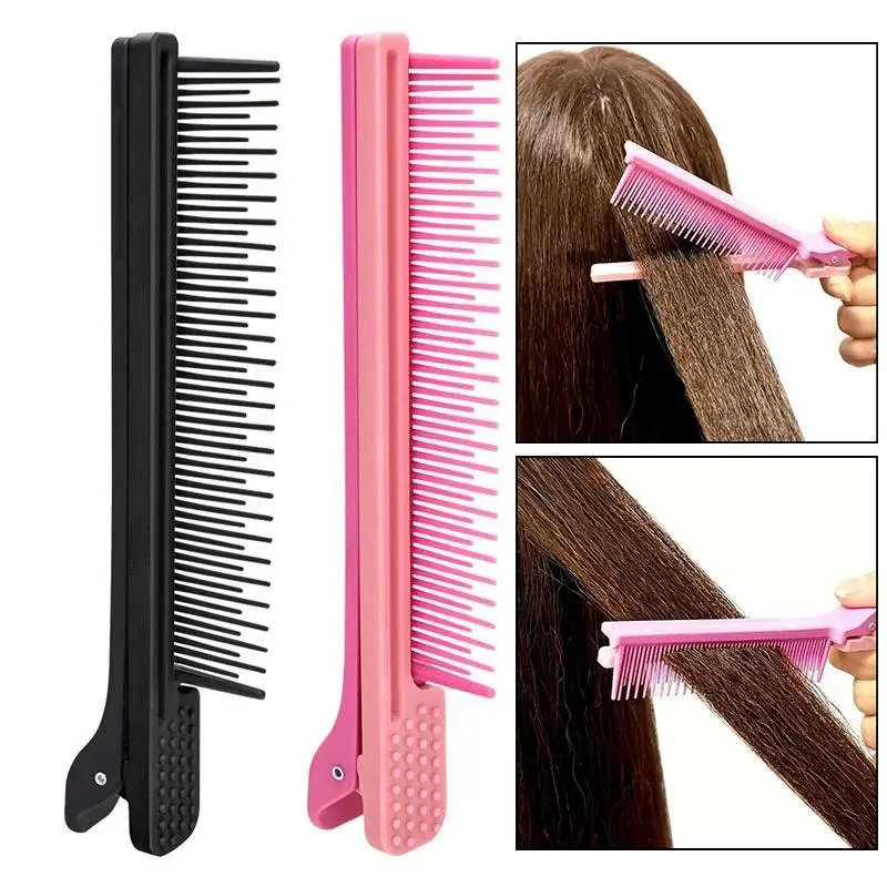 Professional Salon Hairdressing Comb Multi Functional Salon Hair Cutting Sectional Comb Clips Rat Tail Clip Combs Partition Comb