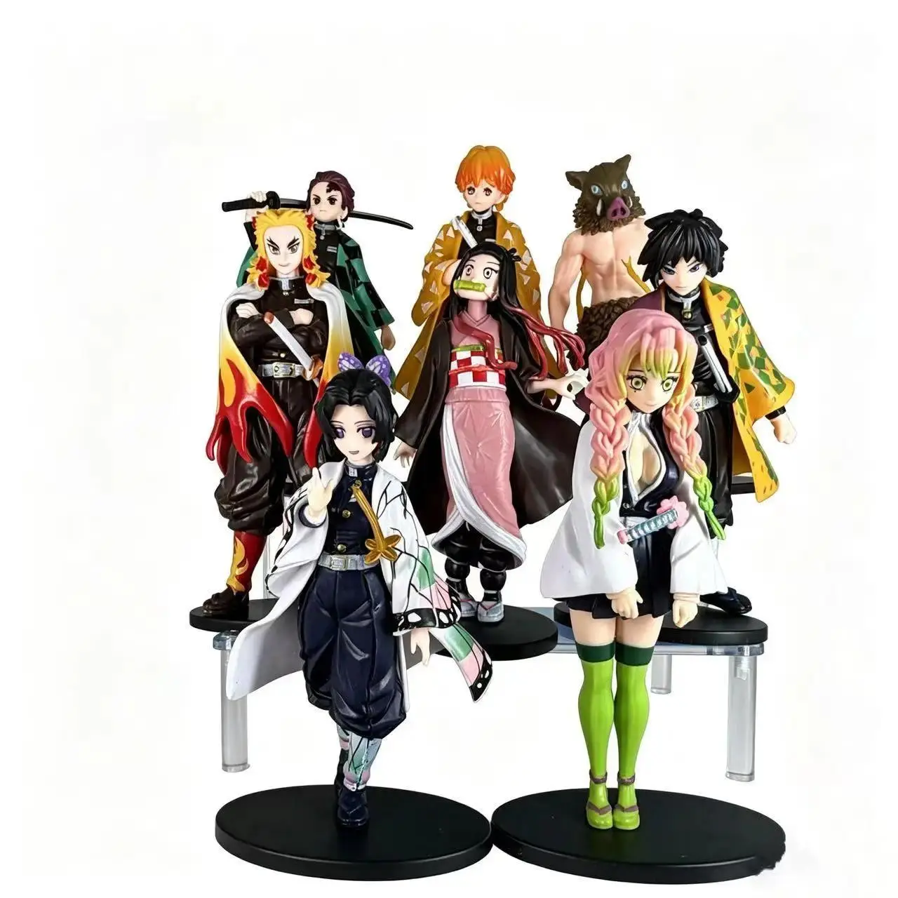 Demon Slayer Love Pillar Mitsuri Kanroji Tanjiro Figurine Friendship Outfit Model Display Cute Fun Gift for Friends