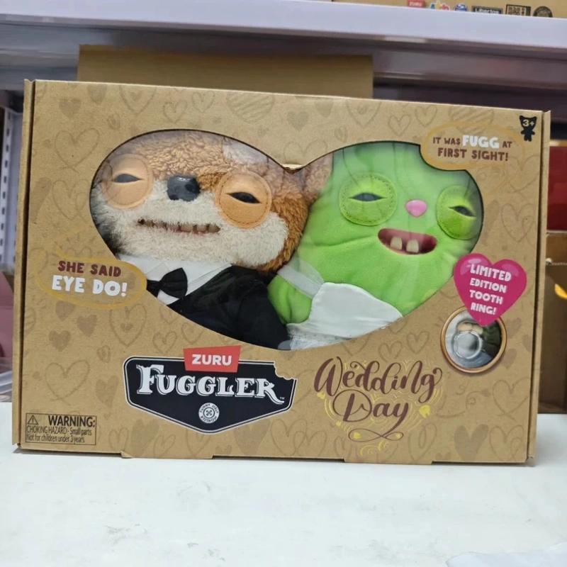 2026 New Fuggler Wedding Theme Ugly-Cute Monster Plush Toy | Funny Toothy Stuffed Doll | Trendy Collectible, Desk Decor & Gift