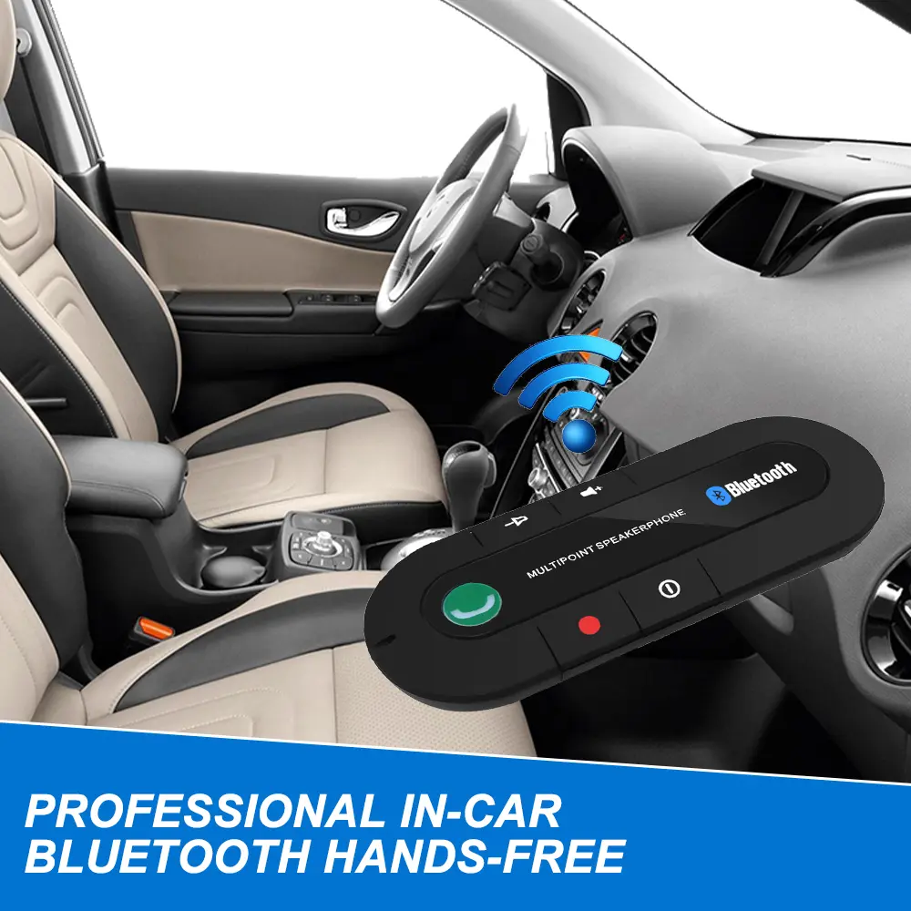 Car Sun Visor Speaker Bluetooth Car Kit Handsfree Call Wireless Speakerphone For Phone Auto Bluetooth Audio Receiver Accessories