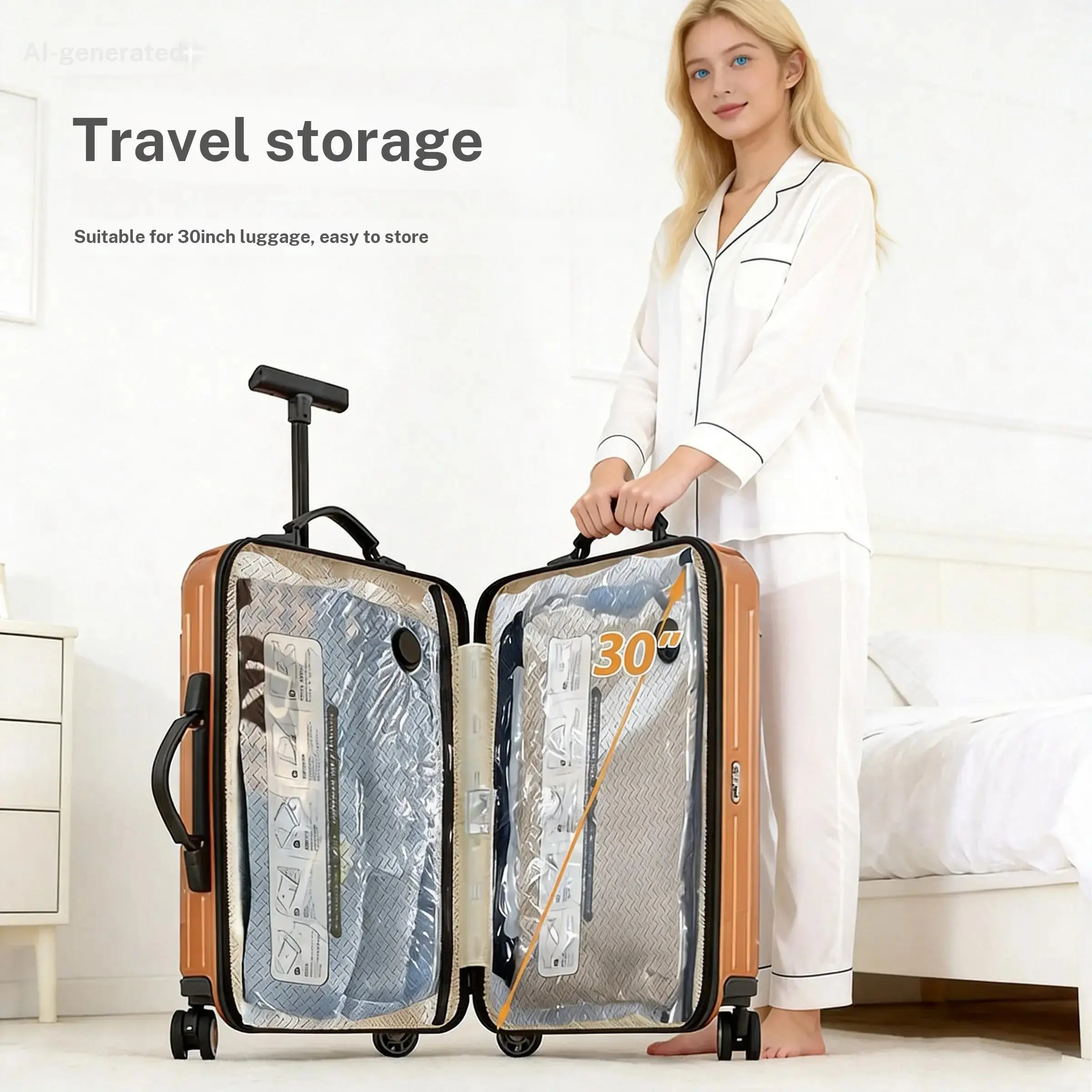 【2026 Upgrade】 Cordless Travel Vacuum Bag Set, Travel Gear, Travel Sets, Includes Rechargeable Air Pump, 15 Portable Compression Bags, Space Saving Solution