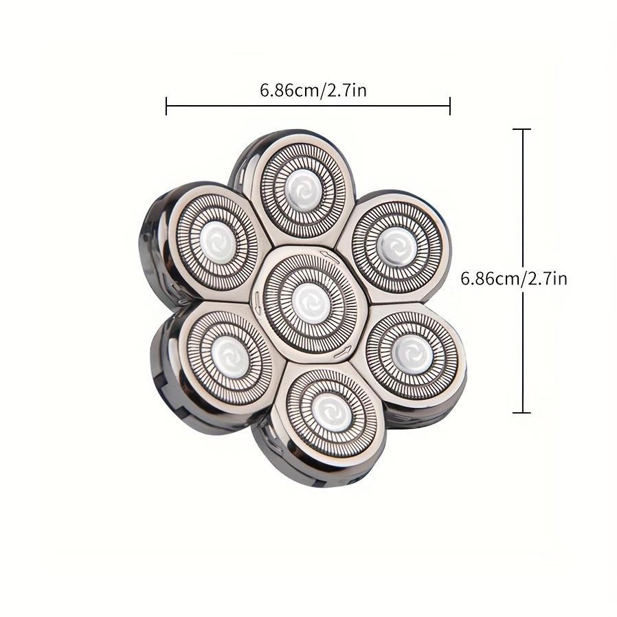 7D 7/8/9 Heads Replacement Heads for Electric Shaver, 1 Count Smooth & Comfortable Shaving Heads, Compatible with Most Brands Except Remington and SkullShaver