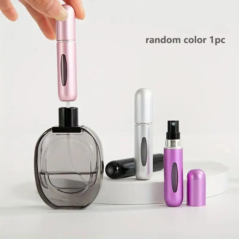 Random Color Perfume Dispenser Bottle, 1 Count Portable Mini Refillable Perfume Atomizer Bottle, Storage Bottle For Travel Outdoor Use