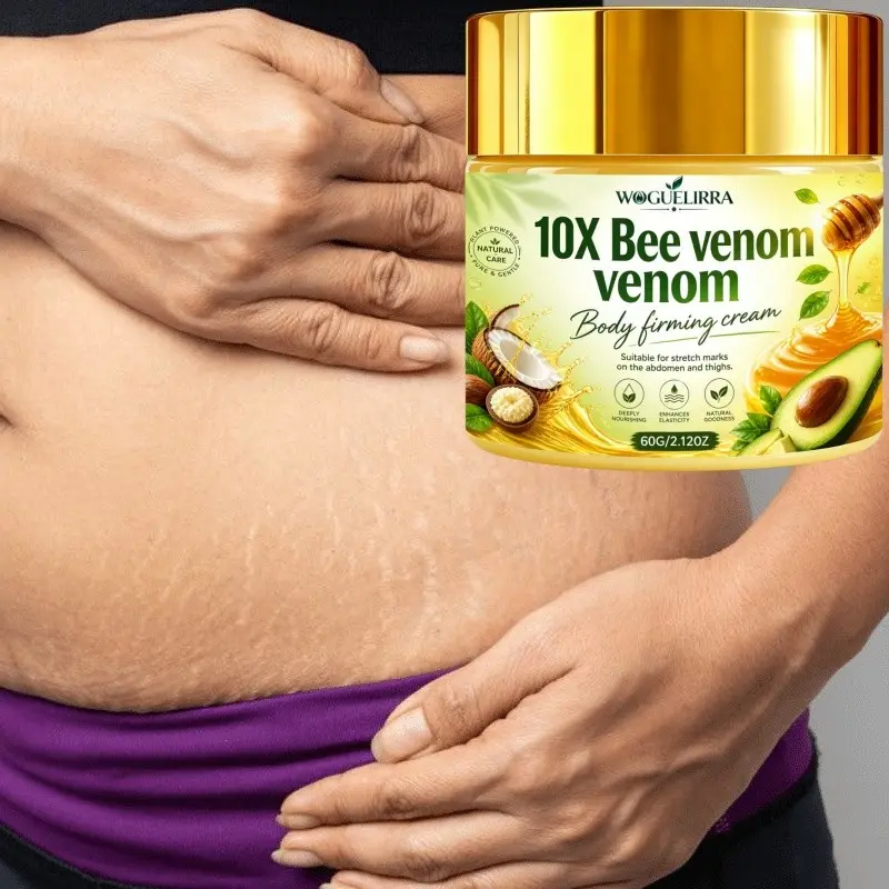 10x Bee Venom Firming Cream, Moisturizes and Tightens Skin, Reduces Belly and Thigh Fat, Smooths and Softens, Non-Greasy, Lightweight Formula