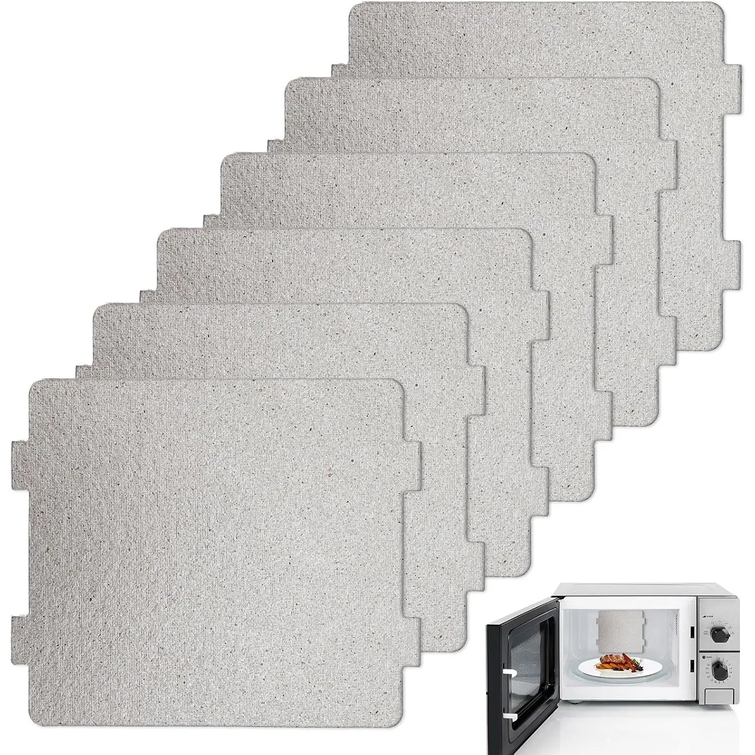 6 count Microwave Waveguide Cover ,  Mica Sheets for Oven and Toaster, Microwave Plate  Easily Cut to Fit Mica Plate