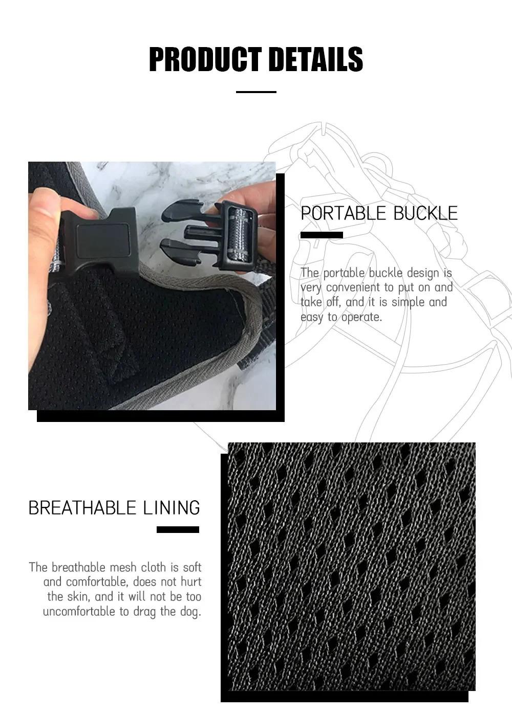 Dog Harness Suit Include Vest Harness Collar Leash Handkerchief Scarf Poop Bag Accessories for Pet Cat Dogs Supplies Set  Dog Accessories