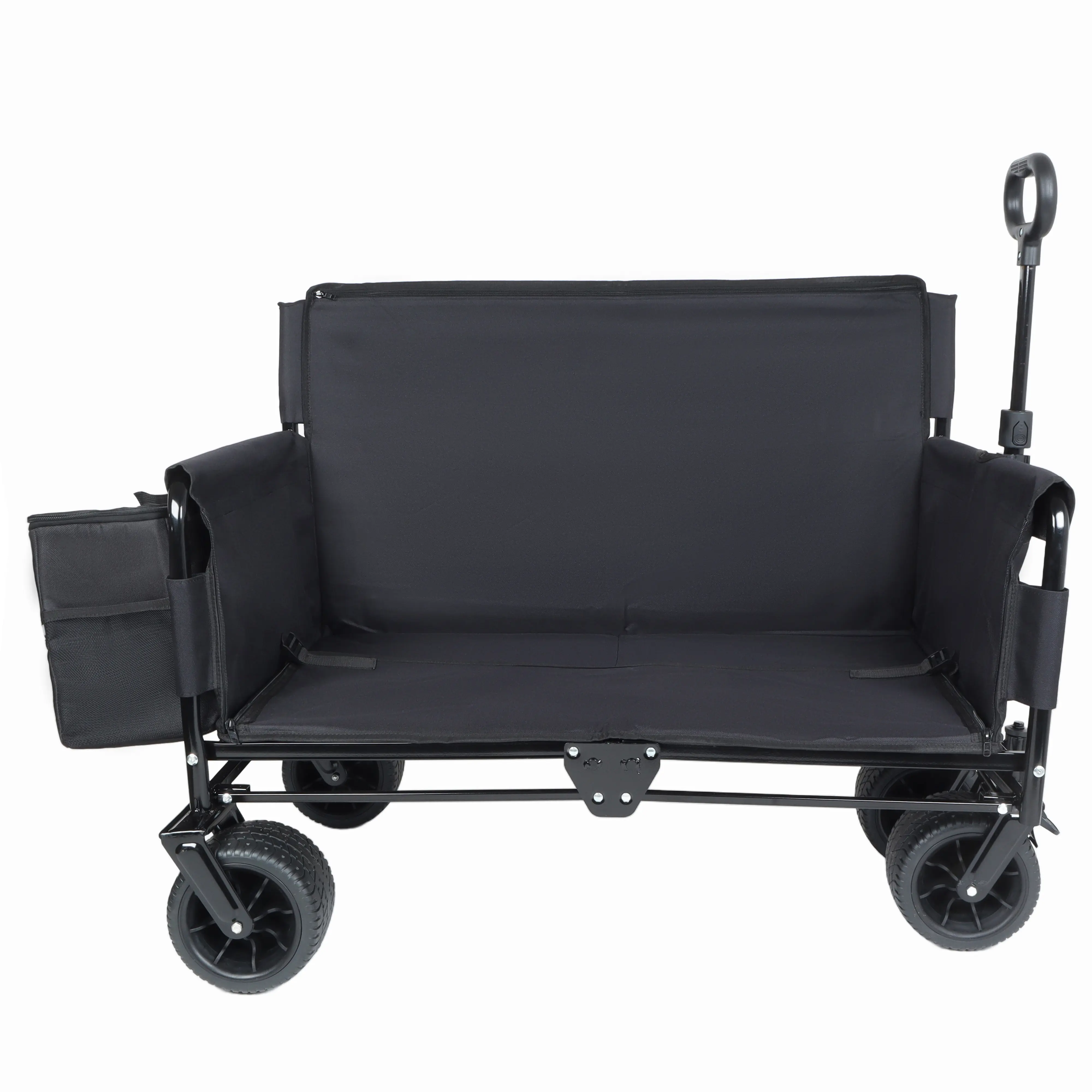 ARCH 3-in-1 Convertible Foldable Wagon Cart - Bench Seat, Storage, 500 lbs Heavy-Duty Capacity, 180L Large Capacity, All-Terrain Wheels, Ice Pack Included - for Camping, Garden Work - Black Home Organizer Storage Rack, Beach Sports