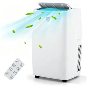 14000 BTU Portable Air Conditioner, 4-in-1 AC Cooling Unit Cools Up to 750 Sq.Ft, Quiet Operation with Dehumidifier Fan Sleep Mode, Remote Control 24H Timer Window Kit LED Display for Home Bedroom