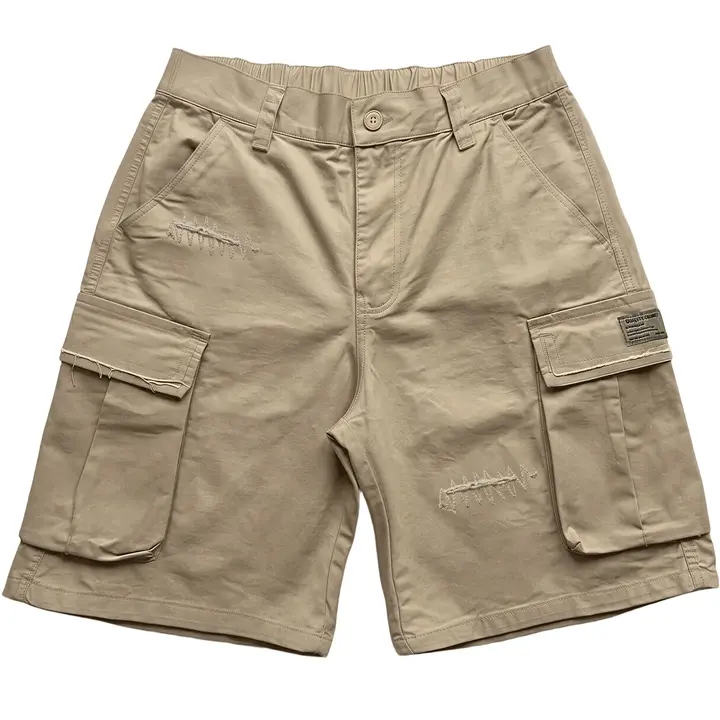 2026 Summer New Trendy Comfortable Breathable Casual Stretch Washed Cotton Cargo Shorts, Distressed Multi-Pocket Cargo Shorts For Men, American Fashion Street Style Outdoor Functional Cargo Shorts #   SummerWins
