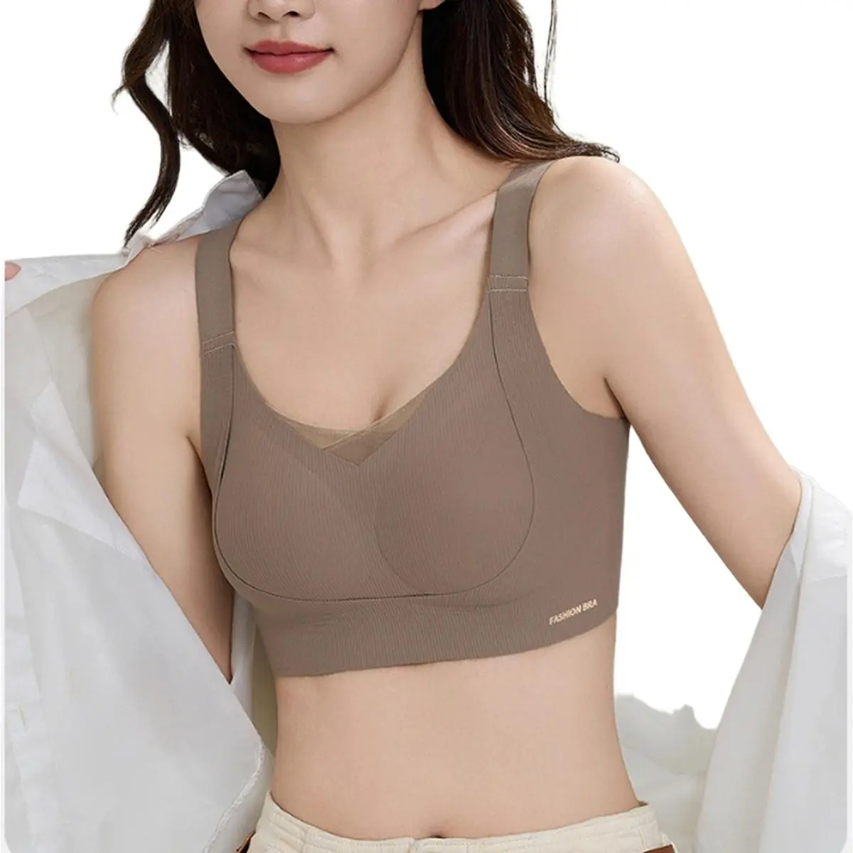 ZQ Women Seamless Wire‑Free Shaping Bra Minimizer Push‑Up Lift Side‑Boob Control Adjustable Intimates