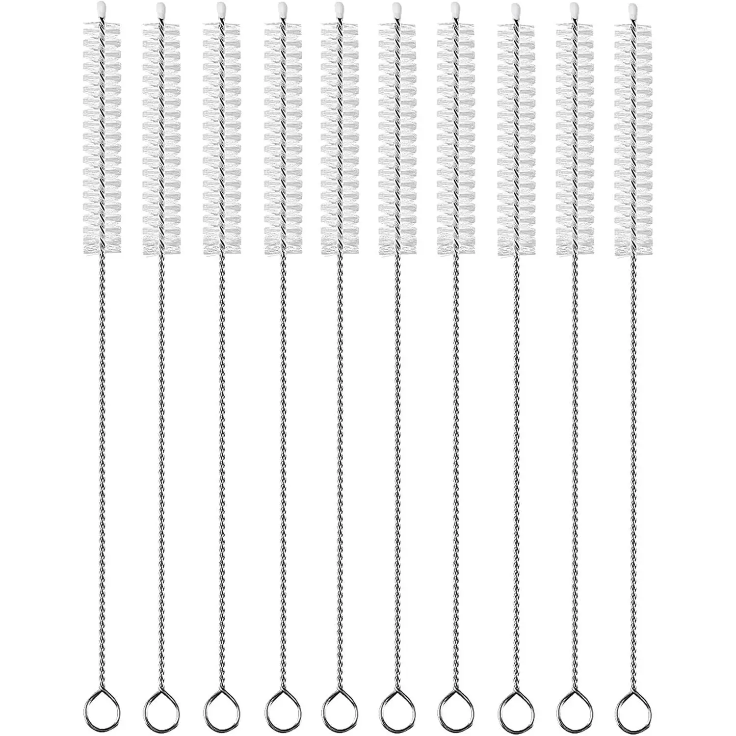 Straw Cleaner Brush Extend 12 inch, Extra Wide 12mm diam Pipe Cleaners, Extra Long Straw Brush  Sippy Cup, Water Bottle and Tubes, Drinking Straw Cleaning brush Set 10 Pack New model Soft Bristle nipple electric brush cleaner kit lid travel cap silicone