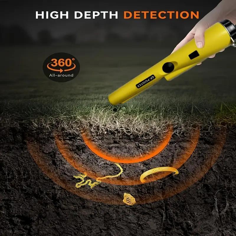 Handheld Metal Detector for Adults, Durable Plastic Design, Adjustable Sensitivity, Carrying Pouch Included, Ideal for Outdoor Treasure Hunting, Detector Pinpointer