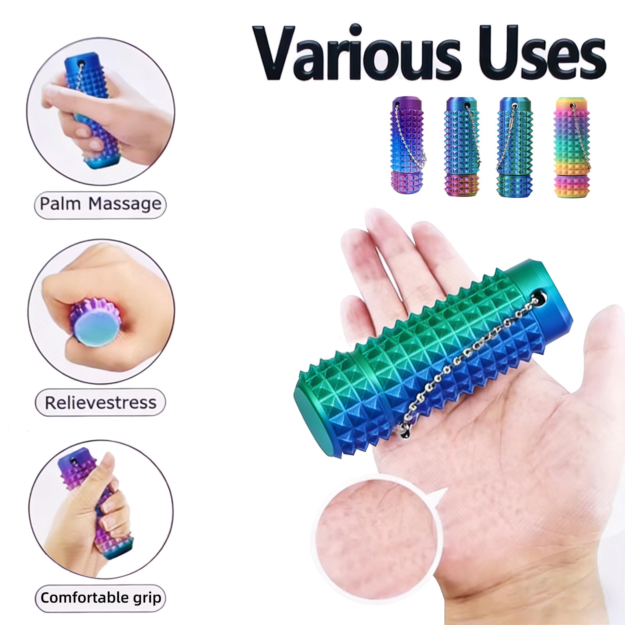 Textured Sensory Keychain Fidget – 3D-Printed Tactile Spinner for Adults, Pocket-Sized Focus Toy Gift for Him, 2.0 inches Length, 15g Weight, Precision 3D Printing, Stress Relief, Mindfulness Tool