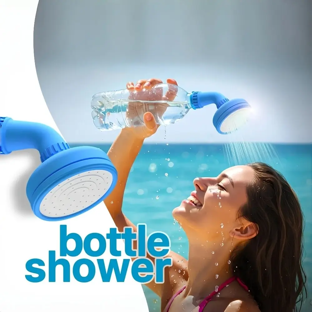 Showerhead Can Be Installed on Bottle, Turning Ordinary Water Bottle Into Practical And Convenient Portable Shower, Outdoor Showerhead, Outdoor Personal Care
